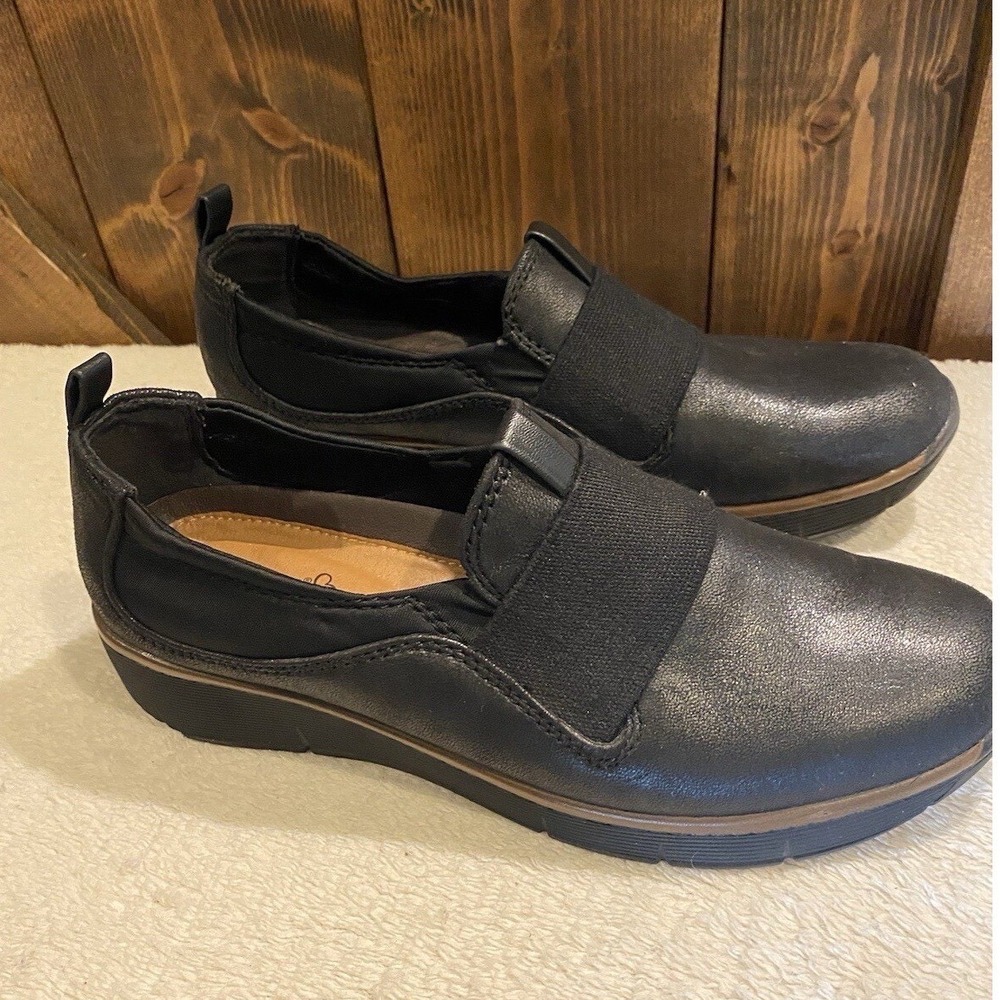 Baretraps Garner Casual Slip On Shoes Women's Size 7M Black EUC